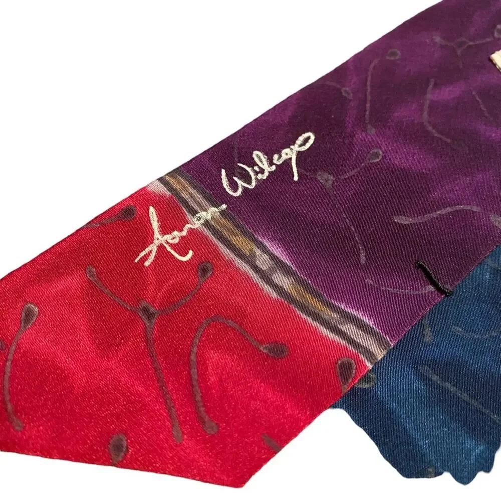 Robert Daskai Hand Painted tie 100% Silk Made in the USA